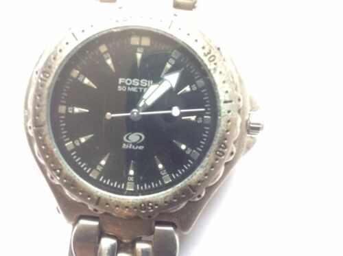 fossil blue watch 50 meters