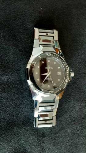 Croton diamond clearance tungsten watch