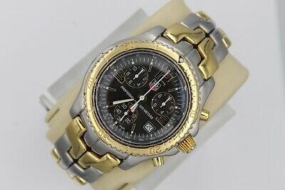 Tag Heuer Watch Mens CT1150.BD0552 Link 18K Gold Black 2