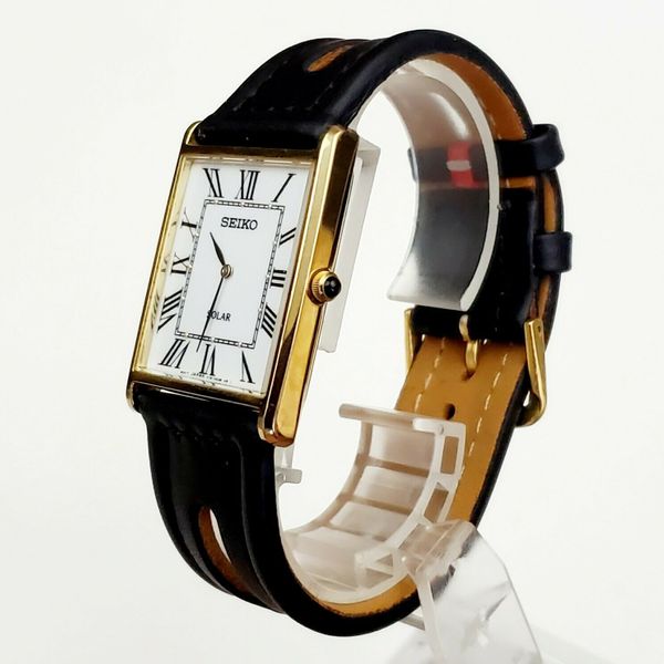 Orologio Seiko Da Donna V115-0Ae1 – Modello Solare Analogico, NON FUNZIONANTE (senza Movimento), Cassa Acciaio, Quadrante Nero