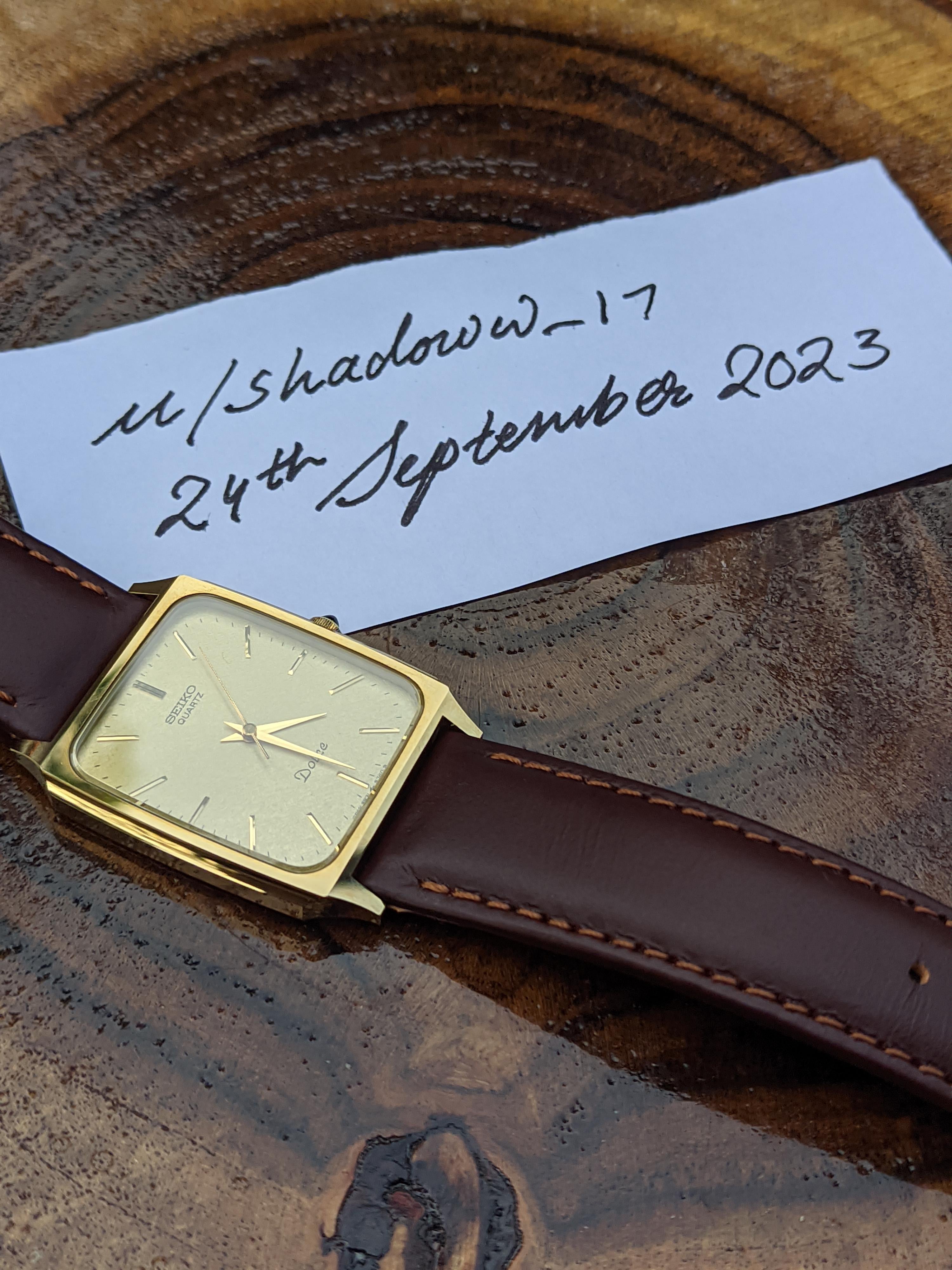 Montre Seiko Dolce 5931-5550 Vintage 1983 - Quartz, Acier, Cadran Champagne - Occasion