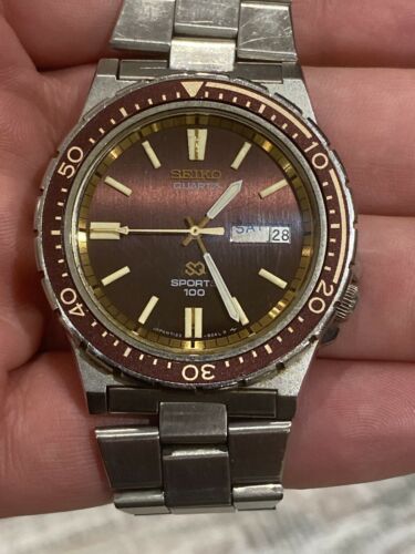 EXTREMELY RARE SEIKO 7123-823B Brown gold Stainless Not Running Vintage  Mens .99 | WatchCharts