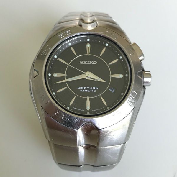 Seiko Arctura Kinetic 5M62-0AX0 Sapphire Crystal Black Dial Men's Wrist  Watch | WatchCharts