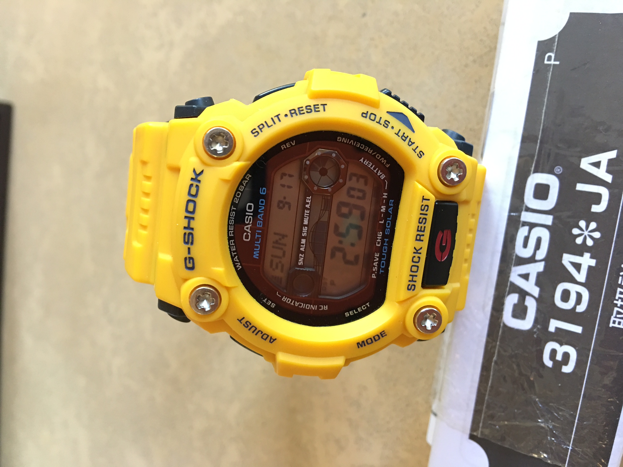 FS: Casio G-Shock GW-7900CD-9ER Rare YELLOW Solar Multi-Band 6
