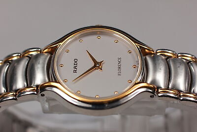 N MINT w/Case] RADO Florence 322.3747.4 silver Dial Qz Ladies