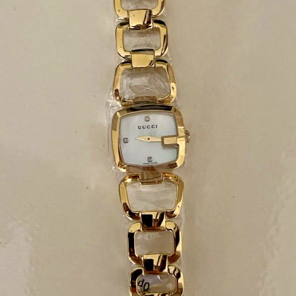 Gucci G Timeless Diamonds Mother of Pearl Dial Two Tone Mesh Bracelet Watch For Women - YA126514