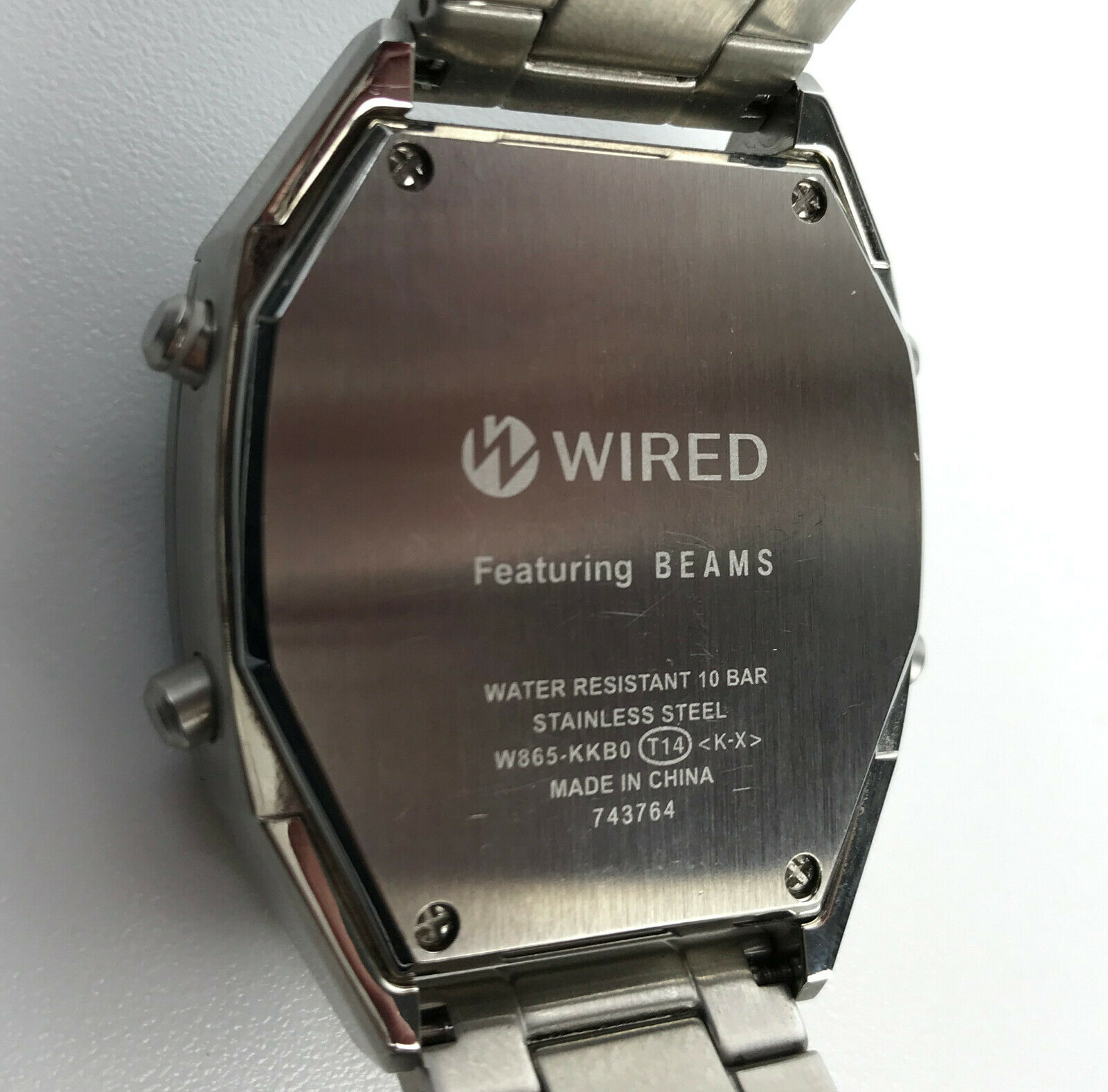 Seiko WIRED x BEAMS Solidity Watch silver digital W865 AGAM401 