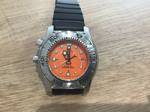 Seiko Big Boss Orange Kinetic Lefty Divers Watch WatchCharts