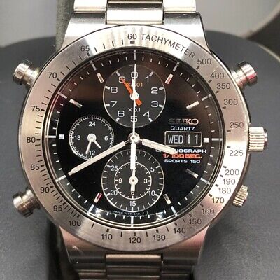 Seiko 7T59-6A0A Watch Sport Tech 1/100 Sec Quartz Chronograph WK29
