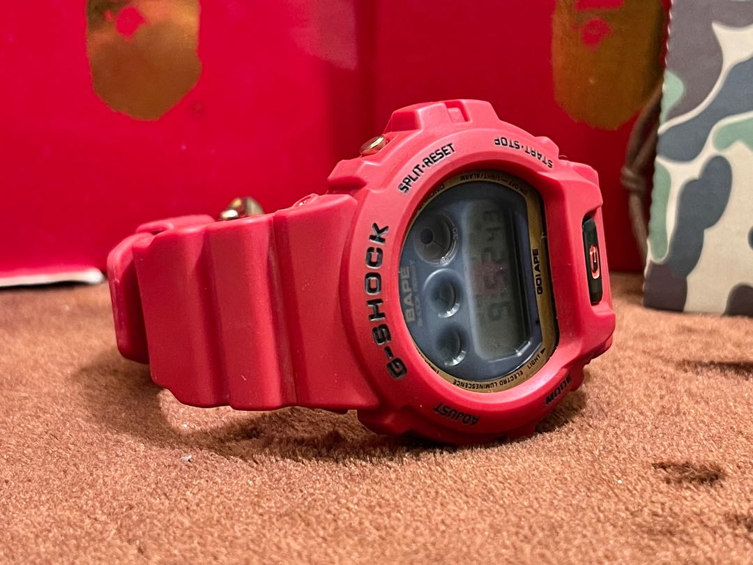 Bathing Ape x Casio G-Shock DW-6900 Red Bape | WatchCharts