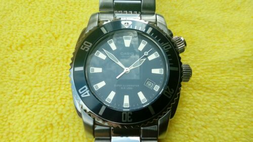 Casio MTD 1049 Blue Dial Watch Super Illuminator Backlight WatchCharts Marketplace