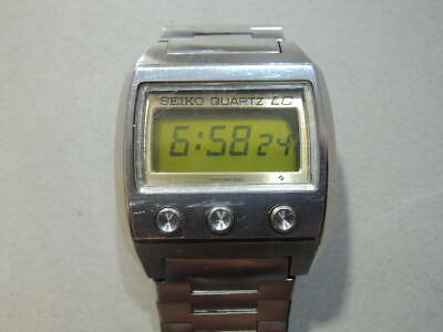 Seiko 0614 5010 Digital LC Quartz Authentic Mens Watch Works