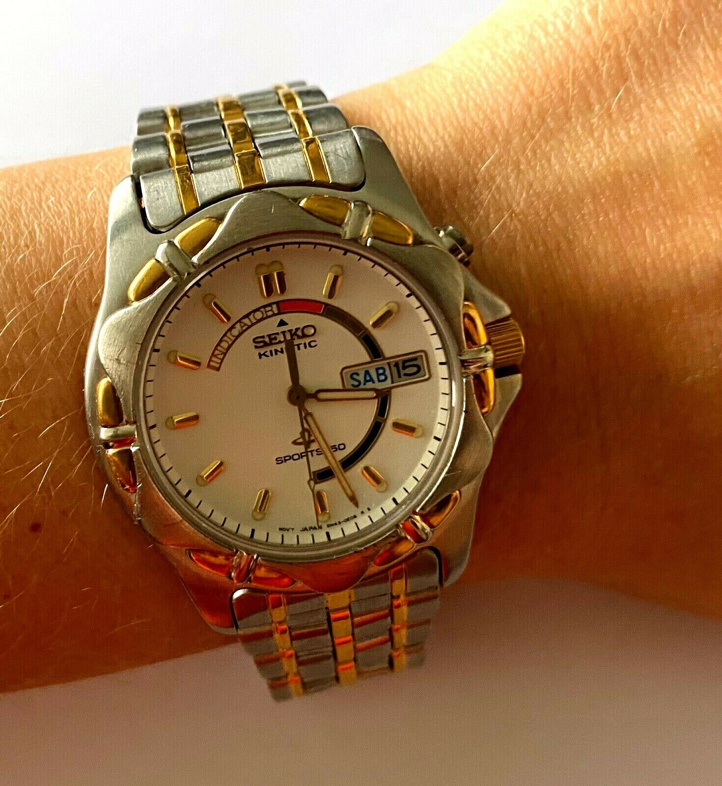 Vintage Seiko Kinetic Sports 50 5M43-0A59 Watch - Complete With Box Near Mint Vintage Seiko Kinetic Sports 50 5M43-0A59 Watch - Complete  main image 2