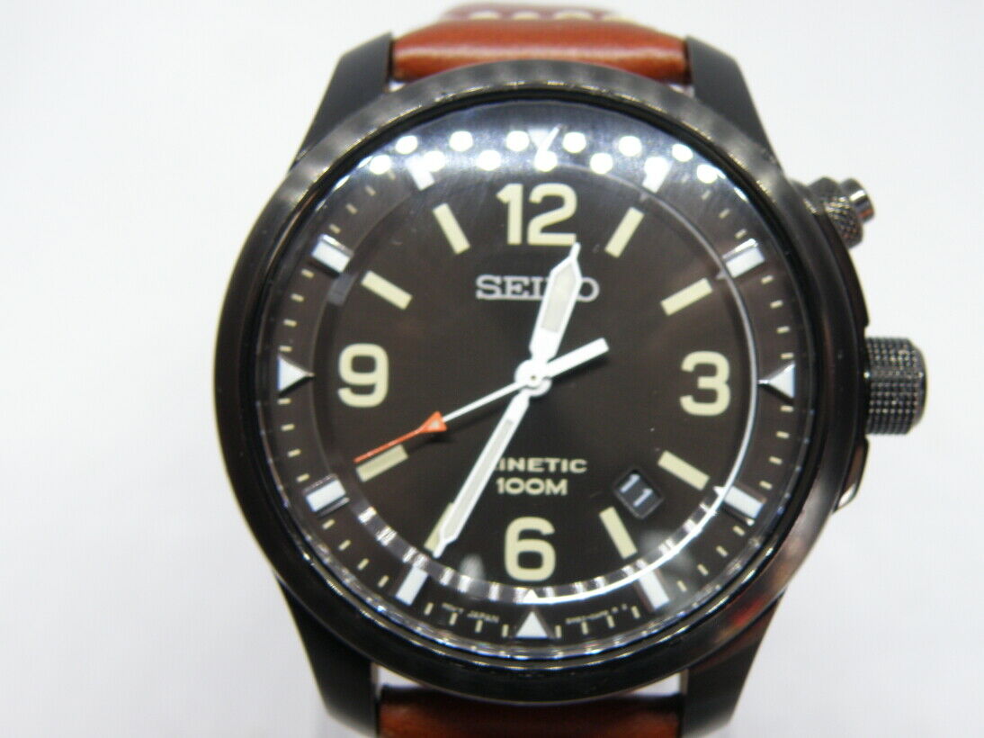 MEN S SEIKO 5M82 0AP0 AUTOMATIC KINETIC WATCH RARE VGC BOXED