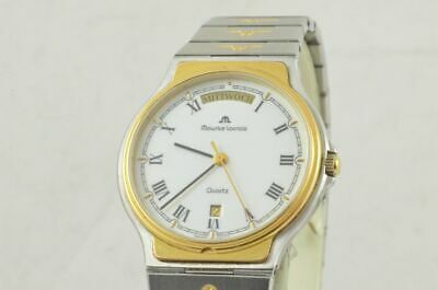 MAURICE LACROIX CALYPSO HERREN UHR GOLD VINTAGE QUARTZ 34MM 97823