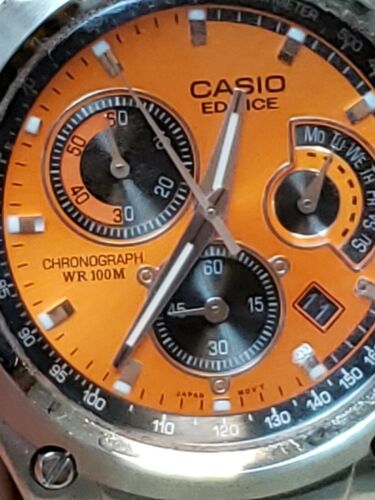 Casio chronograph outlet orange