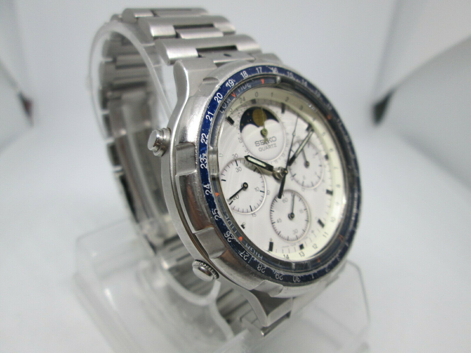 ULTRA RARE SEIKO 7A48 7050 FISHING MASTER MOONPHASE CHRONOGRAPH