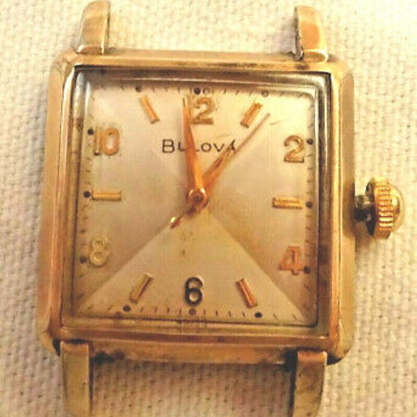 Vintage Antique Bulova Mens Wrist Watch 10BUC 17j Runs Gold Filled ...