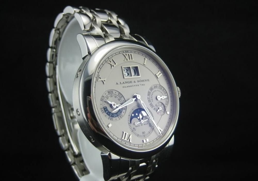 a lange sohne bracelet Free Shipping A. Lange sohne langematik perpetual platinum on oem bracelet stunning rare nos