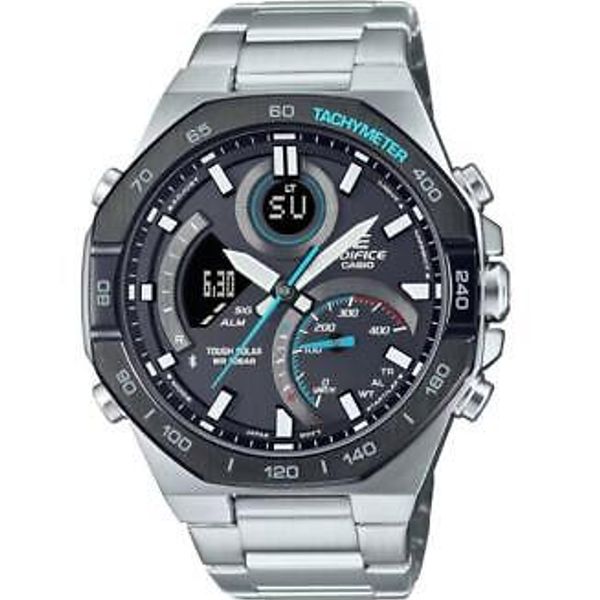CASIO Men Digital Eco-Drive Casual Watch Classic Dress Black Dial