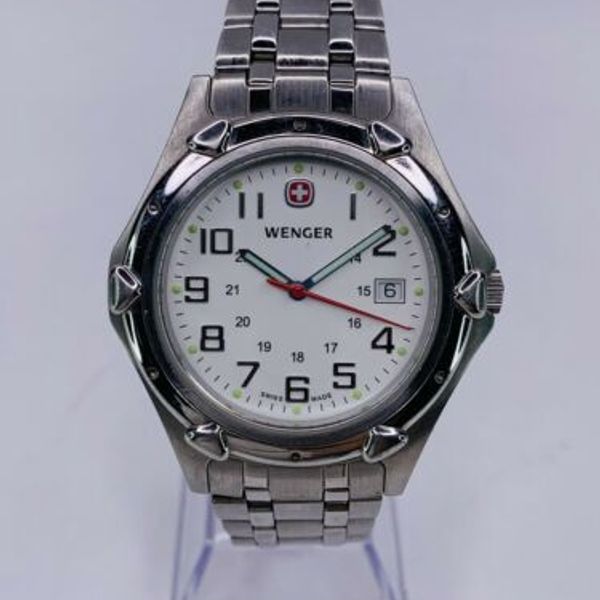 Mens Wenger Watch 7311X Swiss Orig. Bracelet New Battery Nice
