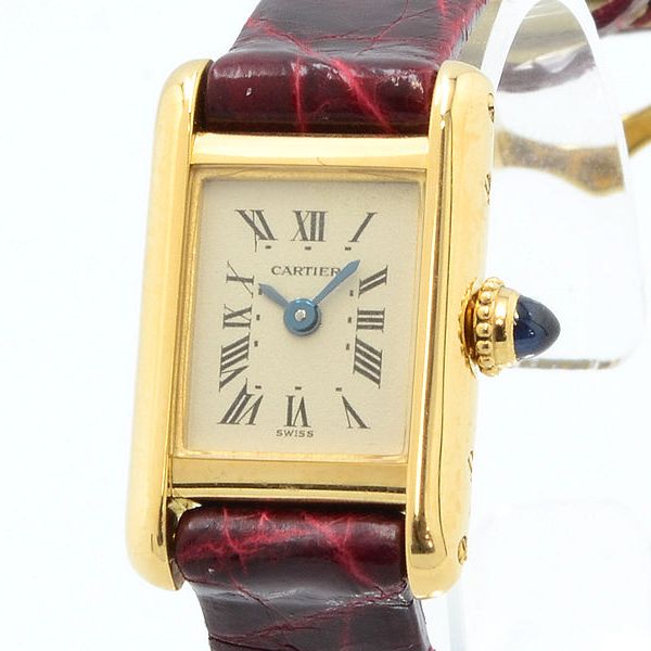 [3year warranty / return OK] Cartier Ladies Mini Tank K18YG Battery