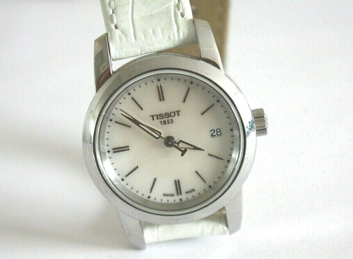 TISSOT 1853 LADIES WRIST WATCH TO33210 A DATE MOP SAPPHIRE S