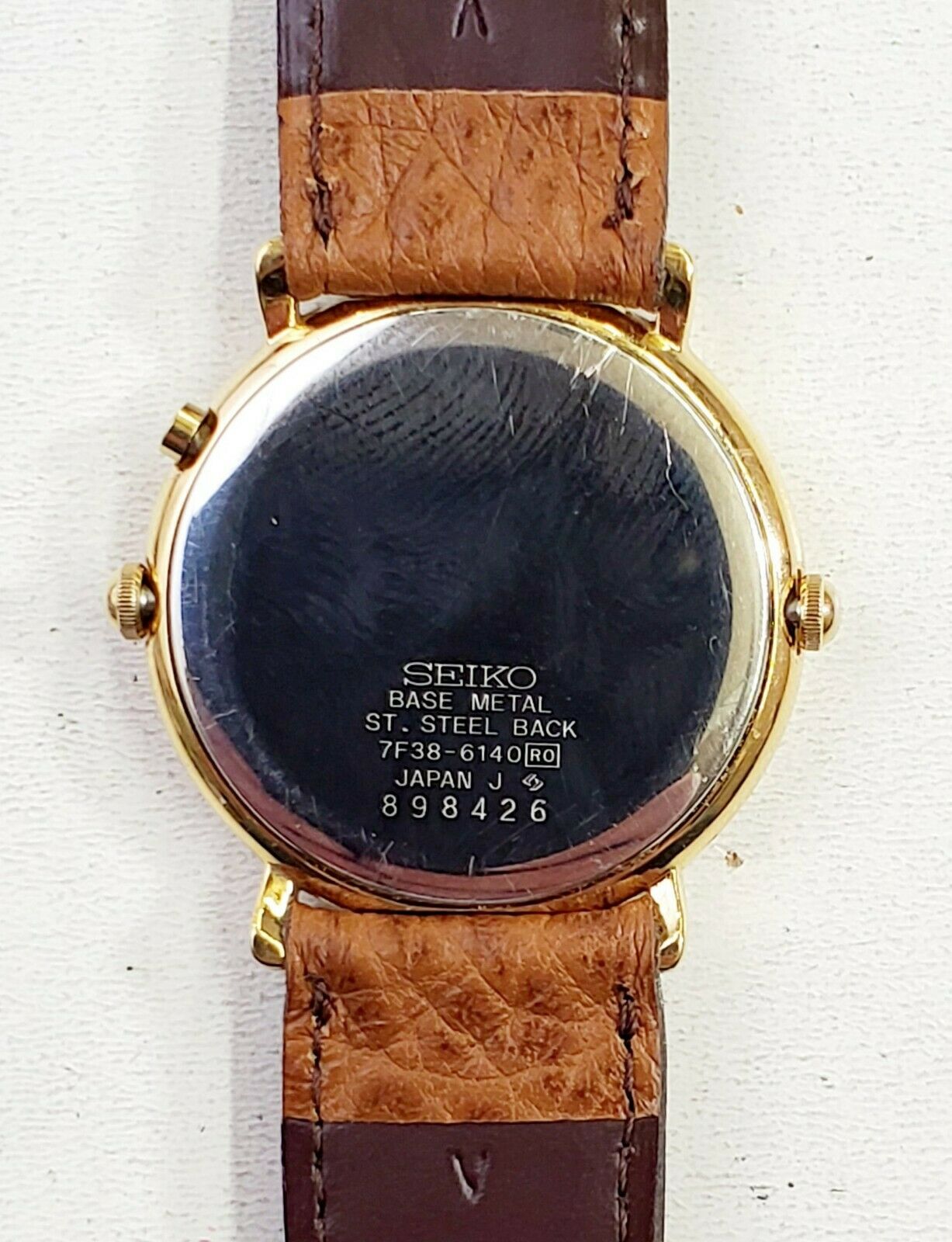 RARE,UNIQUE Men's Vintage 1988's MULTIFUNCTION Watch SEIKO 7F38