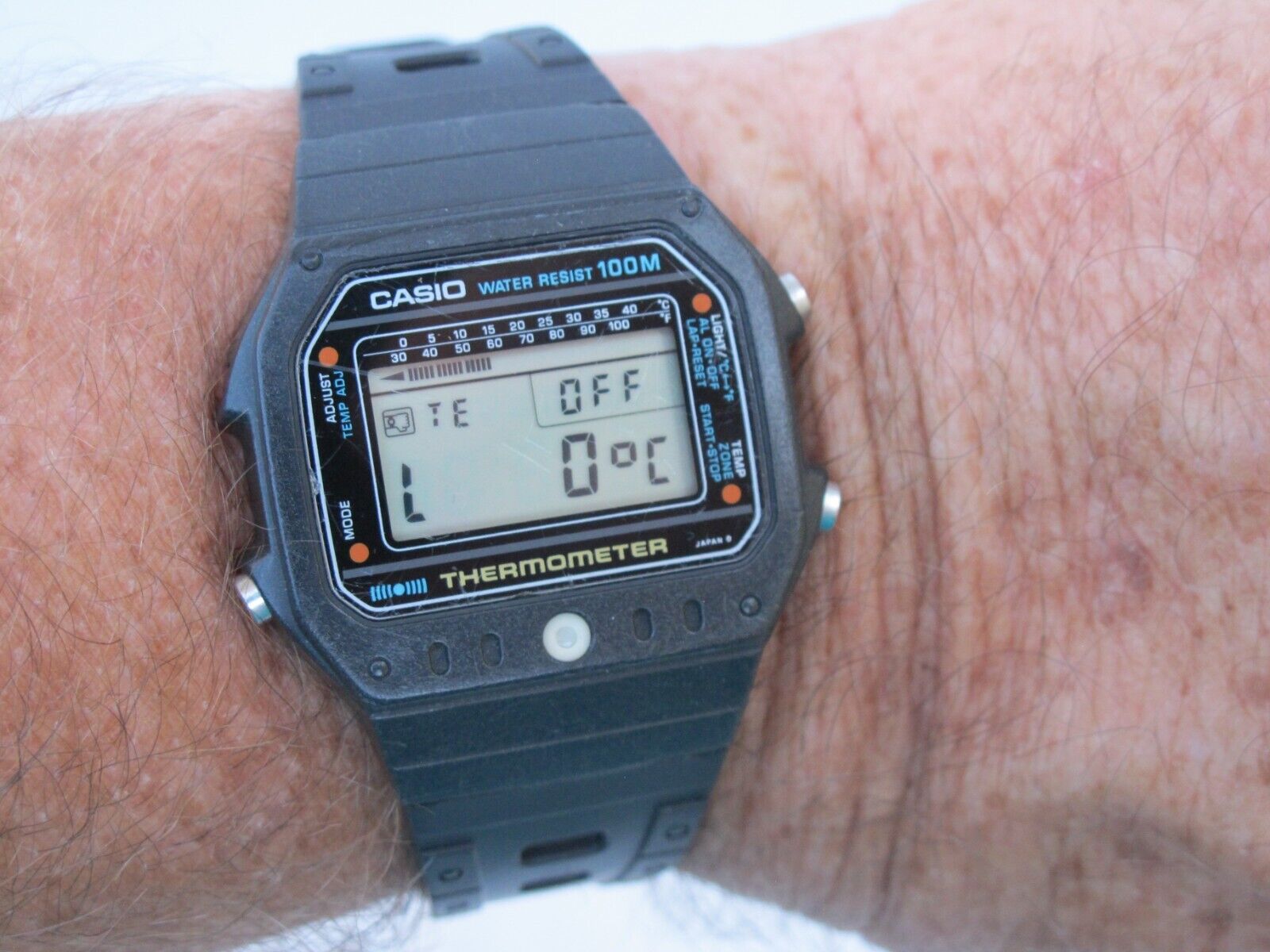 Rare vintage CASIO TS-1000 temperature sensor, new strap Rare vintage CASIO TS-1000 temperature sensor, new strap