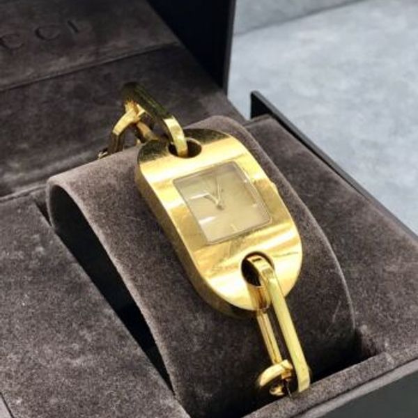 Gucci 6155L Ladies watch gold coloured quartz stainless steel