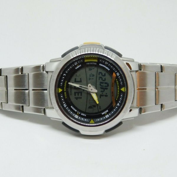 Casio AQF-100 4335 Tide Graph Quartz Analog Digital Men's Watch ...