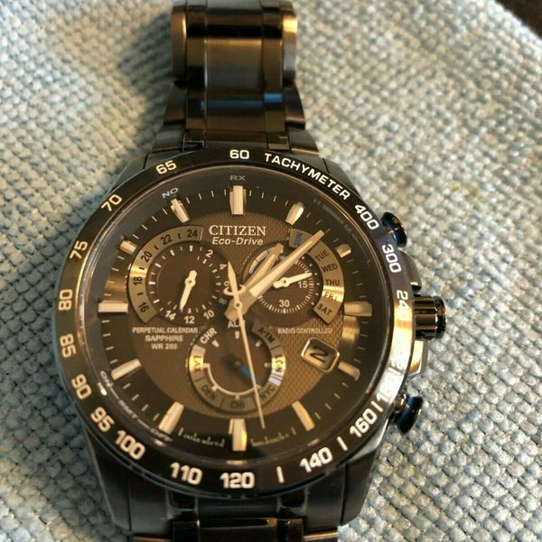 Citizen EcoDrive E6505075165 Wrist Watch for Men Black/Gunmetal/Blue