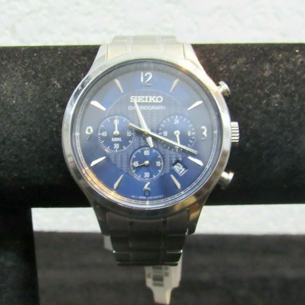 New Seiko chronograph wrist watch stainless case & Band 8T63 -00M0 - MH |  WatchCharts