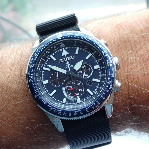 Seiko Solar Prospex V192-0AA0 Chronograph Pilot Flight Master Type