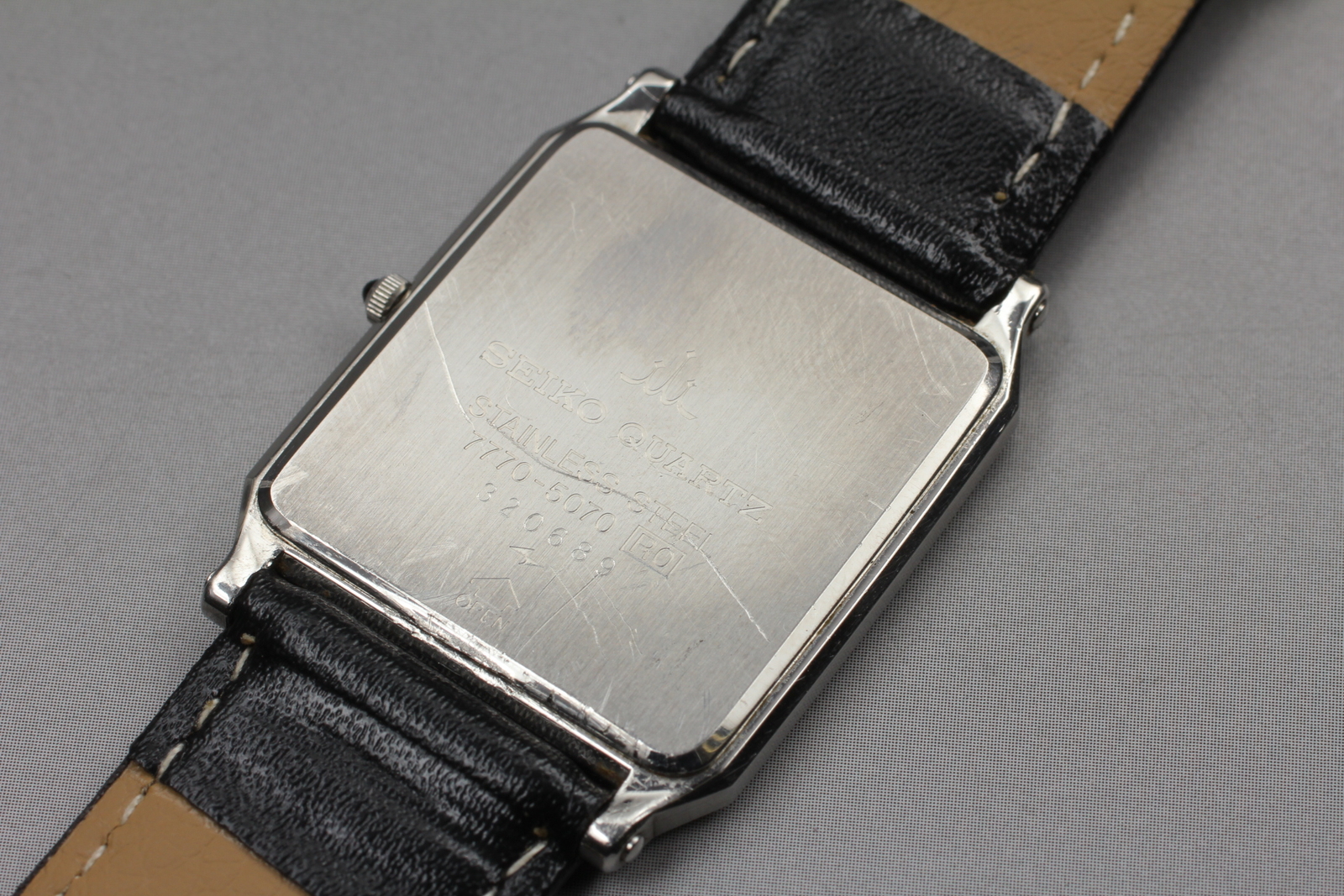 Near MINT] Vintage SEIKO CREDOR 7770-5070 26mm Square Quartz Mens