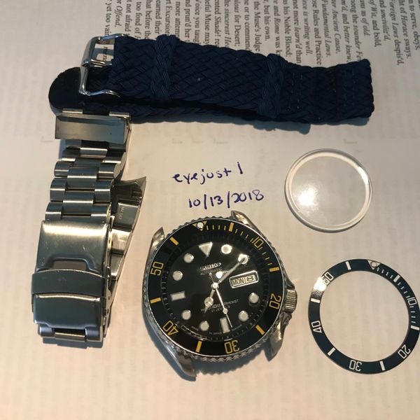 [WTS] Modded SKX07 & endmill bracelet + SKX013 bezel insert & crystal