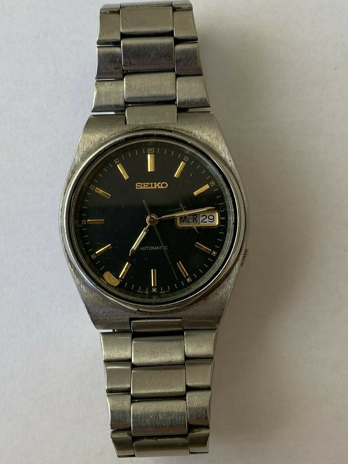 Vintage Seiko 5 Mens Automatic Watch 7009 3130 Running Spares or Repair ...