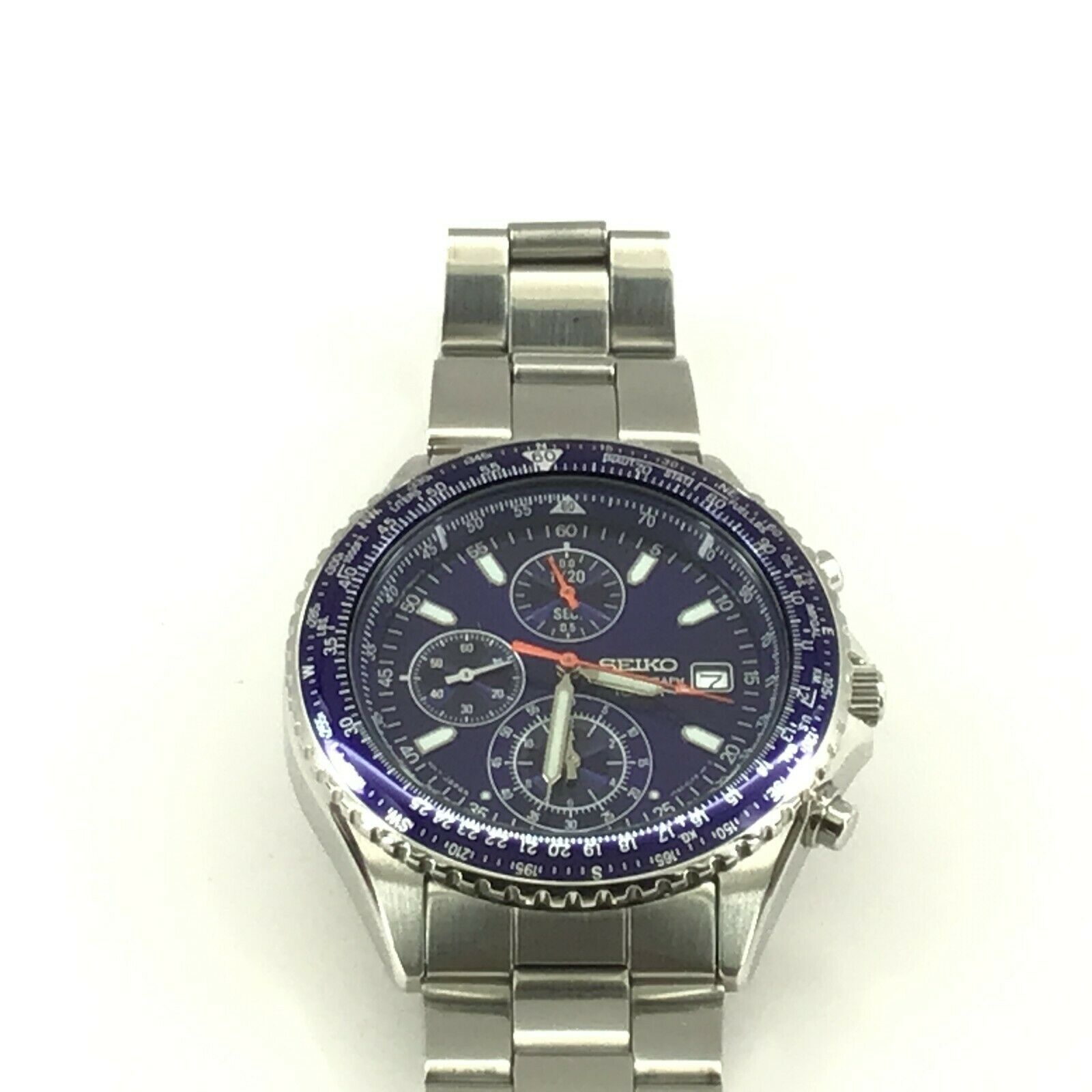 Seiko men's snd255p1 flightmaster pilot slide rule chronograph watch sale