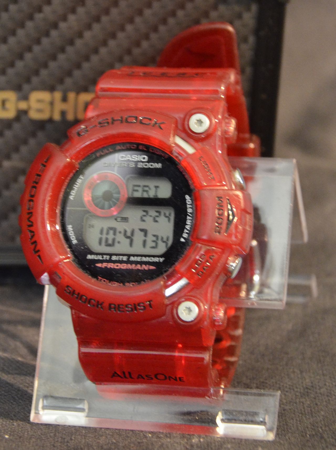 FS Ultra rare red jelly G-shock Frogman ICERC GW-203K-4JR