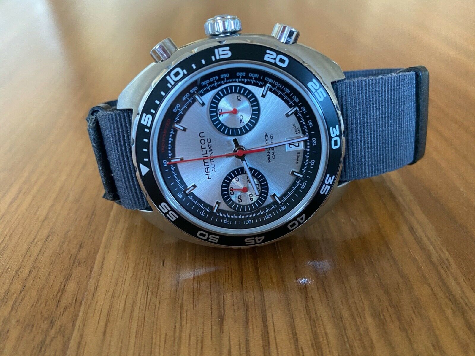 HAMILTON PAN EUROP H35756755 Silver Chronograph Valjoux 7750 H 31