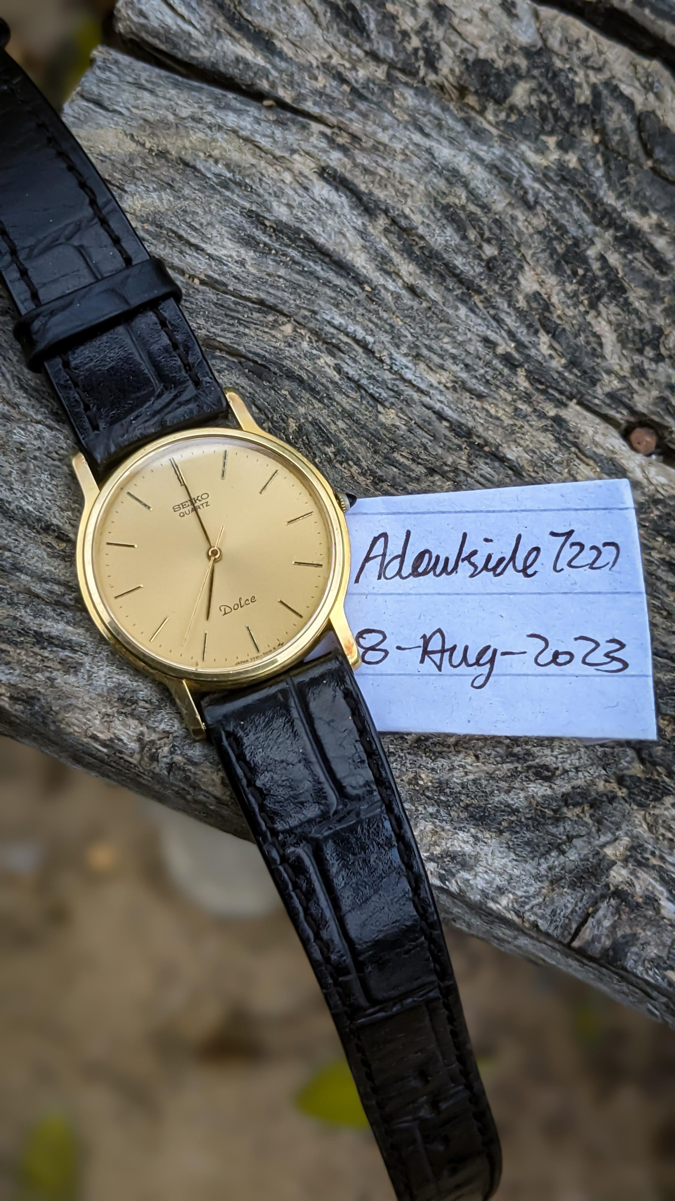 セイコー 7731-7010 ドルチェ 1984年2月製造 vintage watch | 金箔