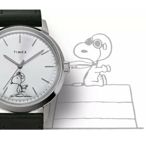 TIMEX x SNOOPY MARLIN Automatic Watch Peanuts 40mm Leather Wrist