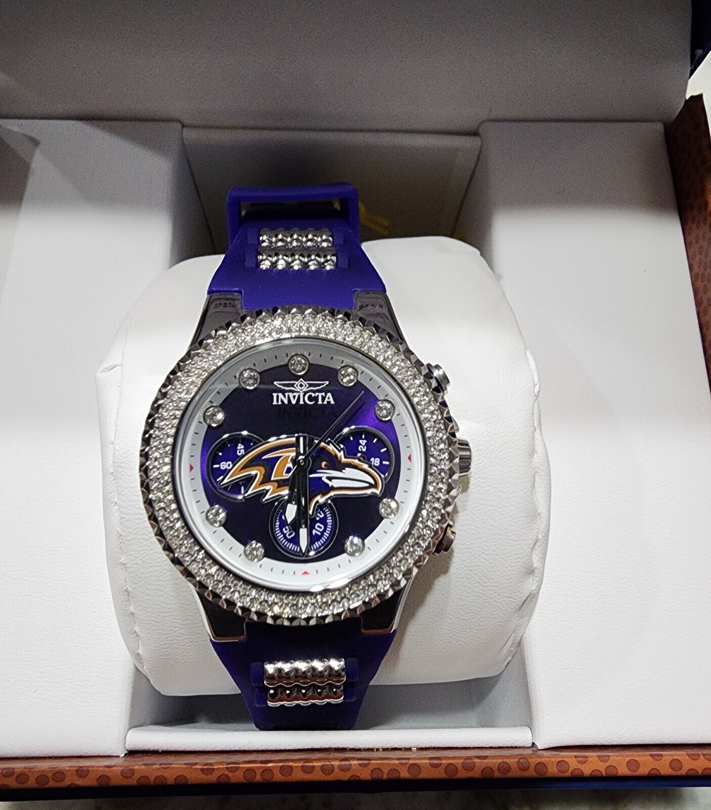 Invicta NFL Baltimore Ravens Women s Watch 39mm Steel Purple