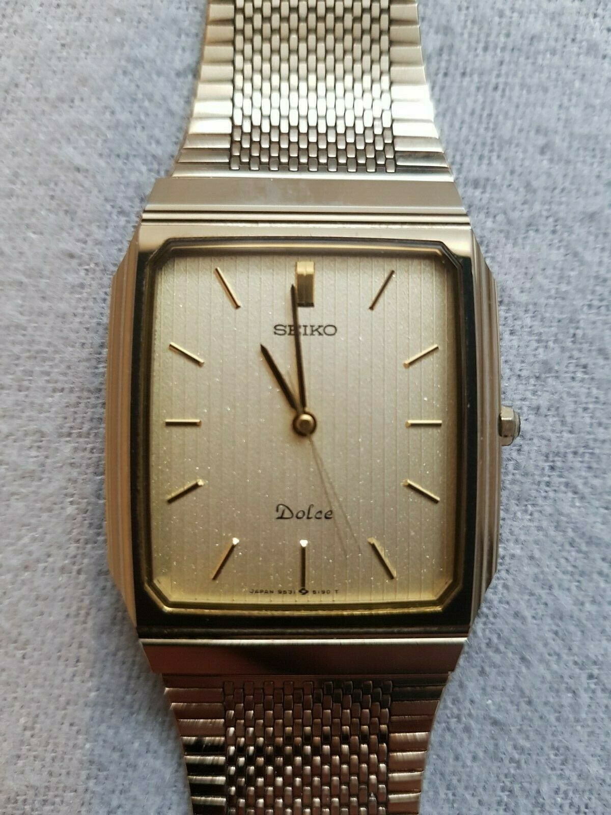 Vintage Seiko Dolce HAQ 9531-5190 Tungsten Carbide Watch **Rare