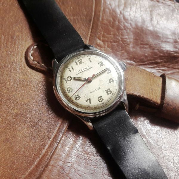 VINTAGE ENICAR ALPROSA SWISS WRIST WATCH MILITARY 1940S 1950S P WW