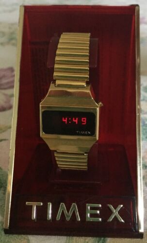 Vintage Timex Red Led Digital Watch NOS Works Great w Instructions