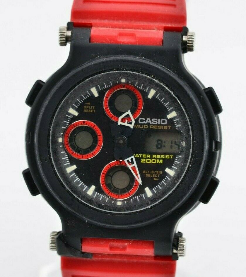 Vintage Casio G-Shock Mudman Digital Quartz Watch AW-570 MOD.1700