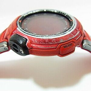 Casio Red Protrek PRG-110 CJ Solar Triple Sensor Watch Alti Baro 