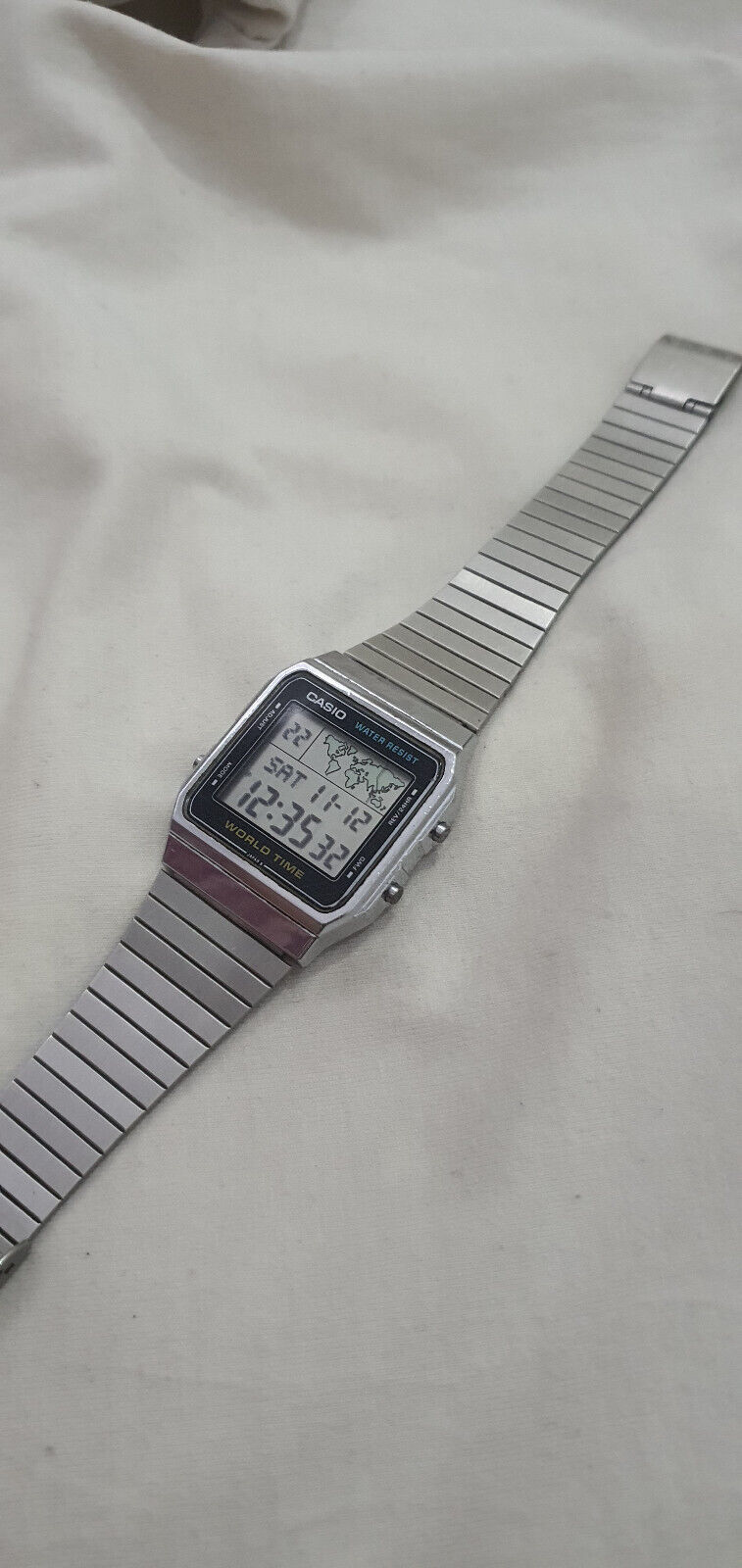 Vintage Casio A300u (1987) with original bracele LCD World time