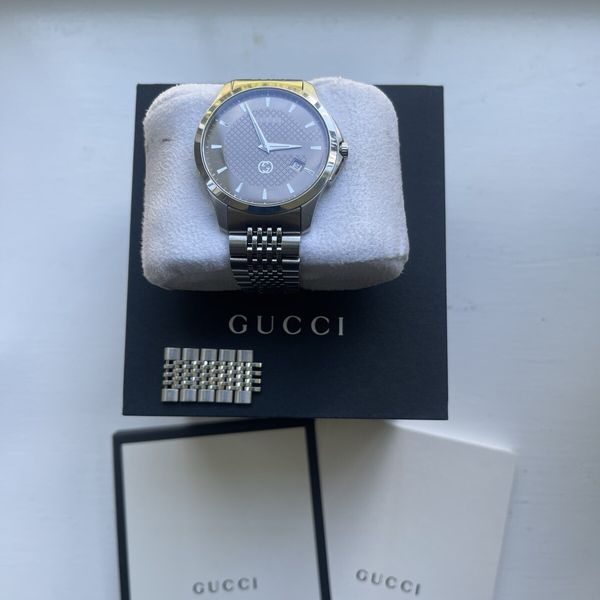 Gucci G Timeless Quartz Yellow & Purple Dial Yellow & Purple NATO Strap Watch For Men - YA1264069